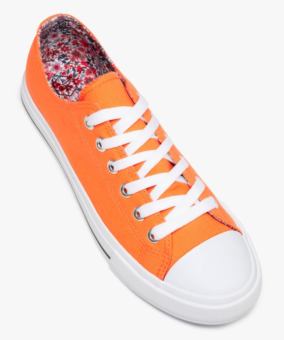 Baskets femme en toile à bout renforcé fermeture lacets vue5 - GEMO 4G FEMME - GEMO