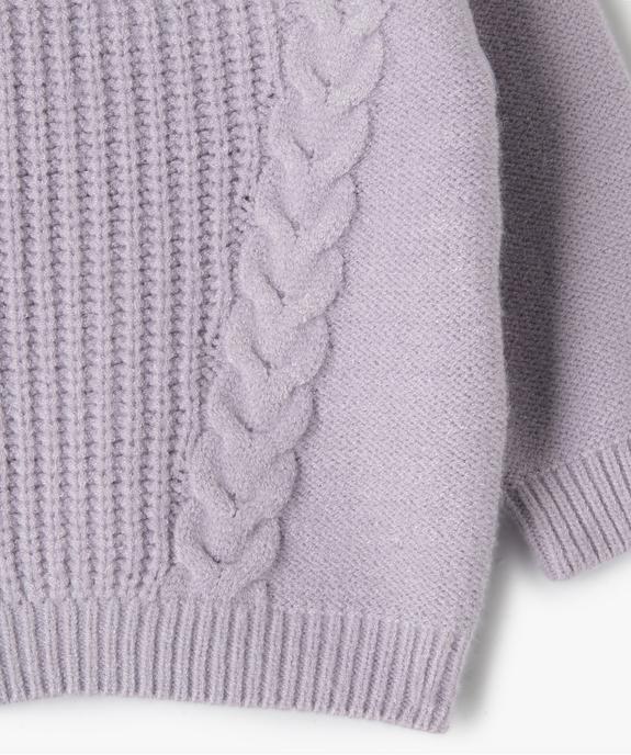 Pull bébé fille tout doux en maille fantaisie vue2 - GEMO(BEBE DEBT) - GEMO
