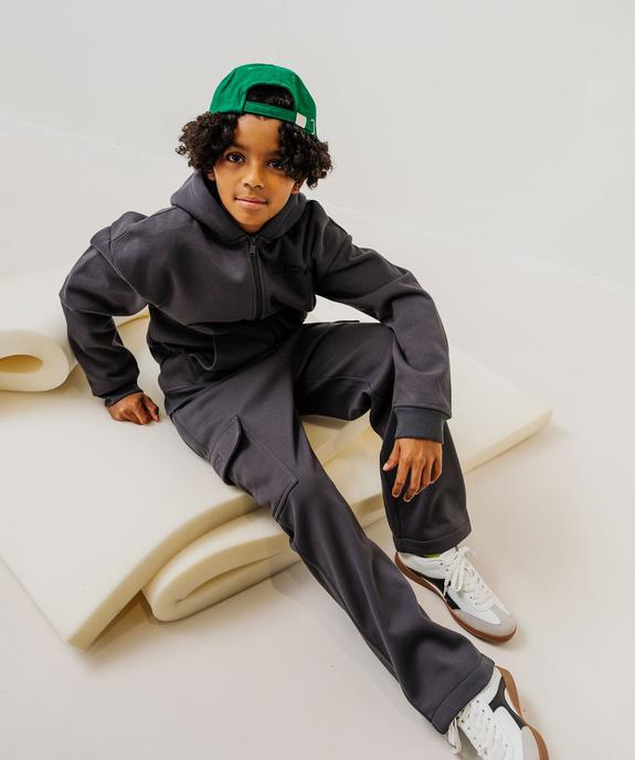 Sweat zippé à capuche avec intérieur chaud garçon vue7 - GEMO (JUNIOR) - GEMO