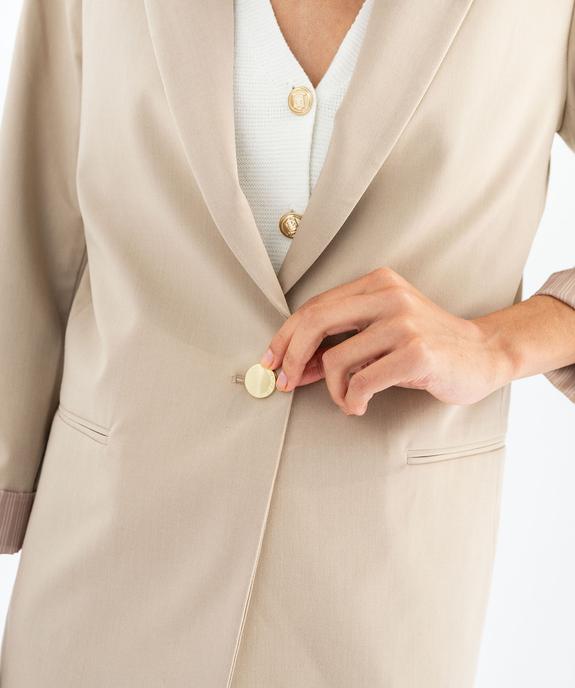 Veste blazer fermeture un bouton femme - LuluCastagnette vue2 - LULUCASTAGNETTE - GEMO