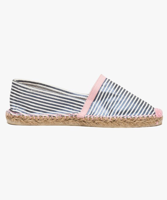 Espadrilles façon marinière irisée vue1 - GEMO (PLAGE) - GEMO