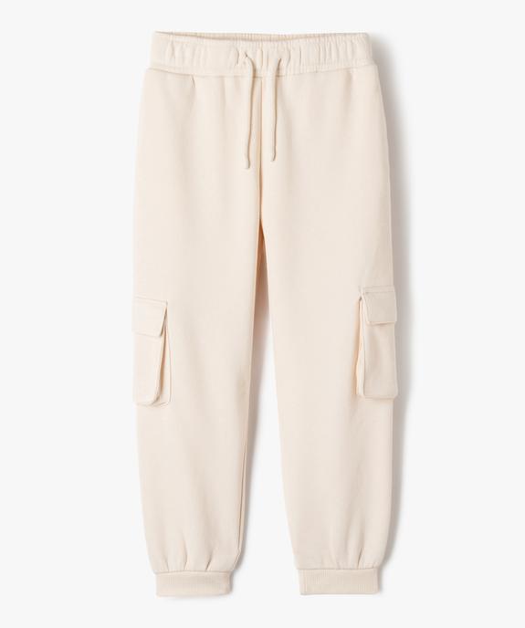 Pantalon de jogging avec poches à rabat fille vue1 - GEMO 4G FILLE - GEMO