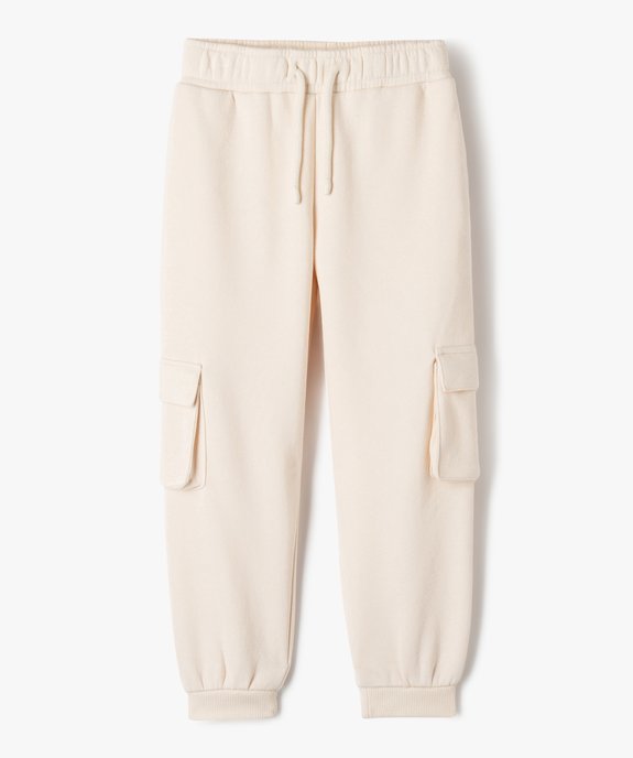 Pantalon de jogging avec poches à rabat fille vue2 - GEMO 4G FILLE - GEMO