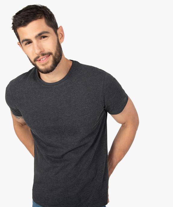 Tee-shirt homme à manches courtes uni vue2 - GEMO 4G HOMME - GEMO