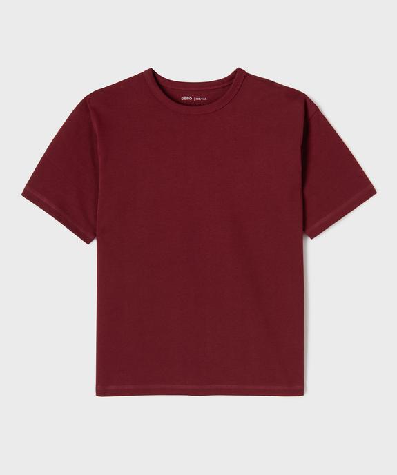 Tee-shirt manches courtes oversize en coton épais garçon vue1 - GEMO (JUNIOR) - GEMO