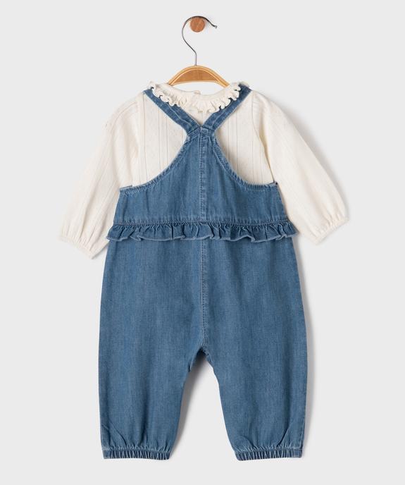 Ensemble 2 pièces salopette et body bébé fille - LuluCastagnette vue1 - LULUCASTAGNETTE - GEMO