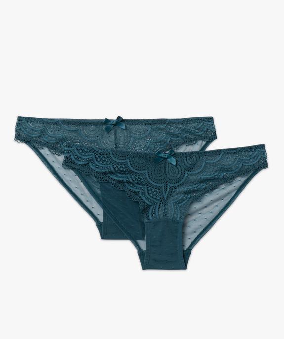 Culottes en dentelle et tulle femme (lot de 2) vue4 - GEMO(HOMWR FEM) - GEMO