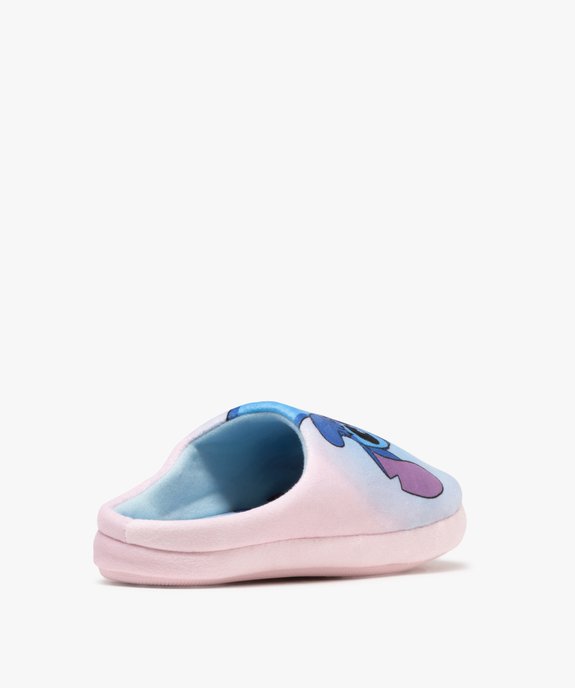 Chaussons mules en velours motif Stitch femme - Disney vue4 - LILO & STITCH - GEMO
