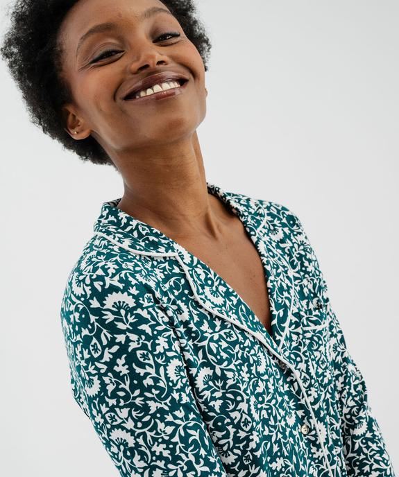 Pyjama deux pièces femme : chemise et pantalon vue2 - GEMO 4G FEMME - GEMO