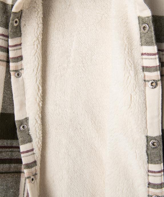 Sur-chemise à carreaux doublure sherpa garçon vue5 - GEMO (ENFANT) - GEMO