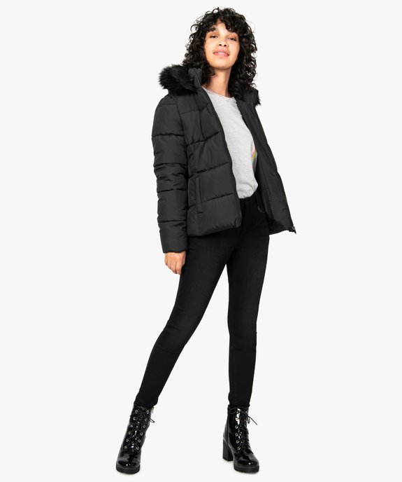 Jean femme coupe slim à détails argentés en polyester recyclé vue5 - GEMO 4G FEMME - GEMO