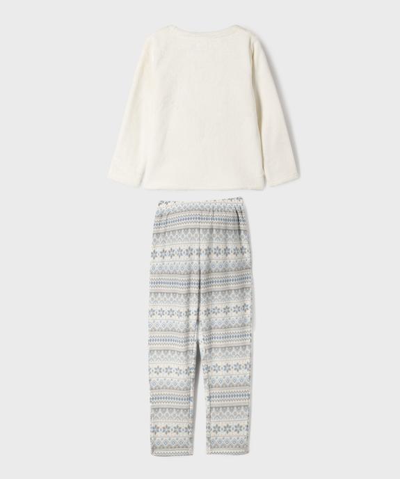 Pyjama en velours moelleux et imprimé fille vue4 - GEMO (ENFANT) - GEMO