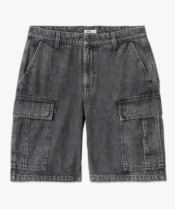 Bermuda en jean cargo homme vue4 - GEMO 4G HOMME - GEMO