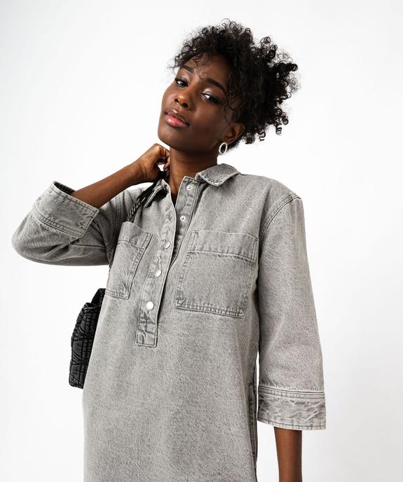 Robe en jean forme liquette femme vue3 - GEMO 4G FEMME - GEMO
