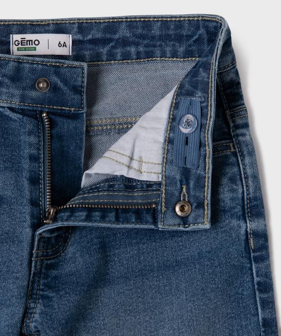 Bermuda en jean coupe skater en denim extensible garçon vue3 - GEMO 4G GARCON - GEMO