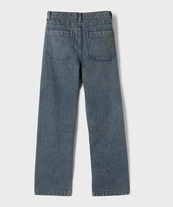Jean loose en denim 100% coton délavé garçon vue3 - GEMO (JUNIOR) - GEMO