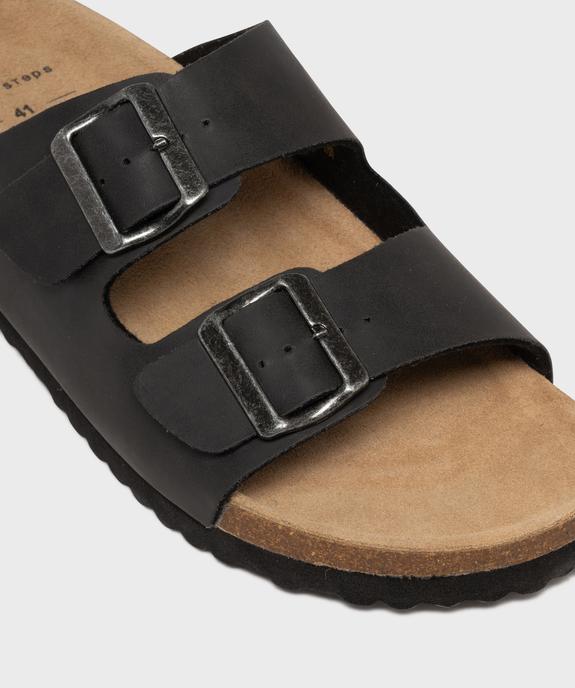 Mules à larges brides avec semelle intérieure cuir homme - Urban Steps vue6 - URBAN STEPS - GEMO