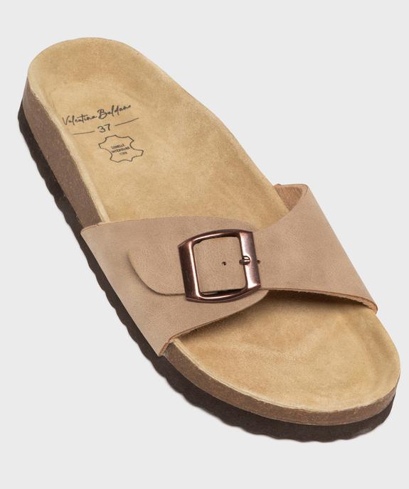 Mules 1 bride à boucle et semelle intérieure cuir femme - Valentina Baldano vue5 - VALENTINA BALDA - GEMO