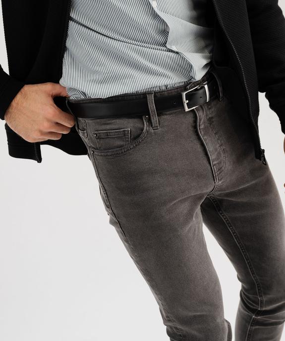 Jean skinny extensible en denim délavé et patiné homme vue2 - GEMO 4G HOMME - GEMO