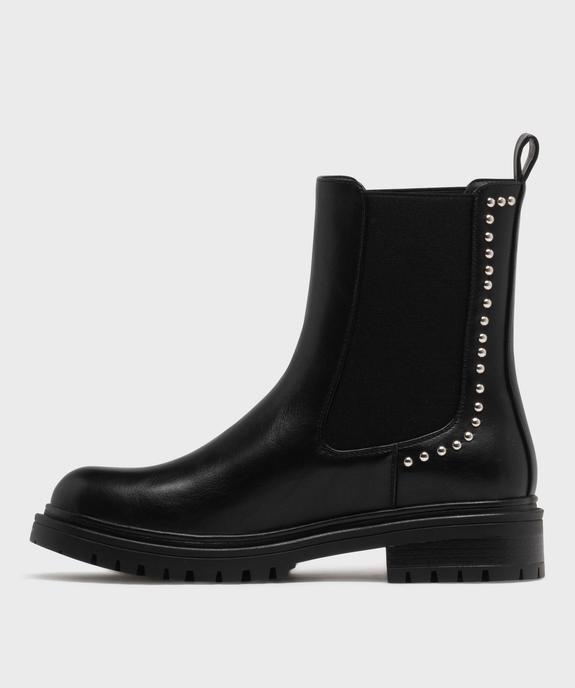 Boots Chelsea à clous et semelle crantée femme vue3 - 5 MILES - GEMO