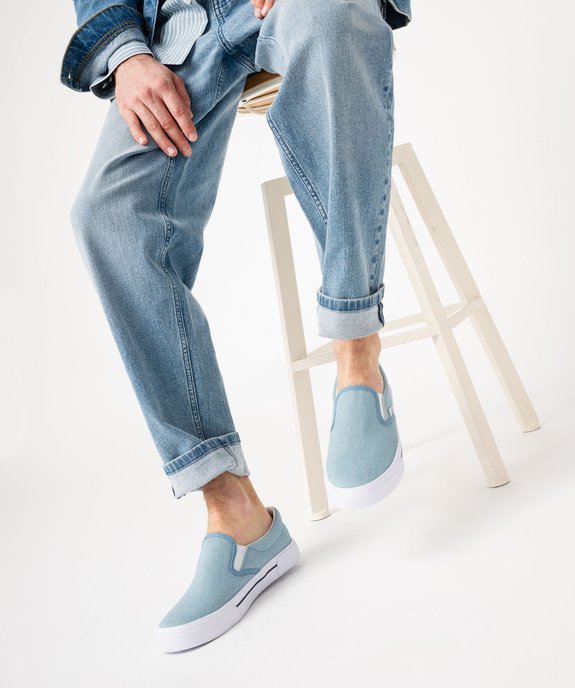 Baskets homme en toile slippers style denim - Camps United vue7 - CAMPS - GEMO