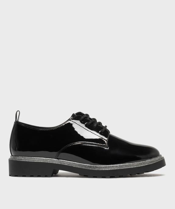 Derbies vernis avec semelle bordée de paillettes femme - Follow Me vue1 - FOLLOW ME - GEMO