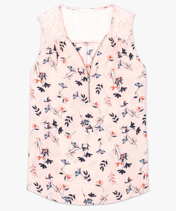 Blouse imprimée sans manches avec décolleté zippé vue4 - GEMO(FEMME PAP) - GEMO
