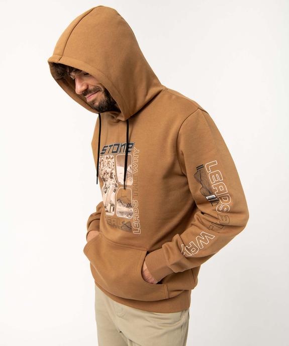 Sweat homme en jersey molletonné à capuche vue1 - GEMO 4G HOMME - GEMO