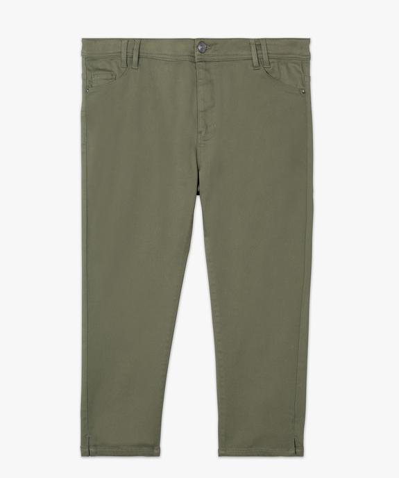 Pantacourt femme uni extensible coupe ajustée vue4 - GEMO (G TAILLE) - GEMO