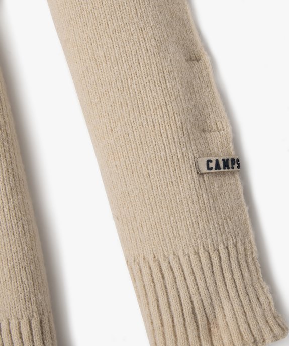 Écharpe en maille côtelée unie douillette homme - Camps United vue2 - CAMPS UNITED - GEMO