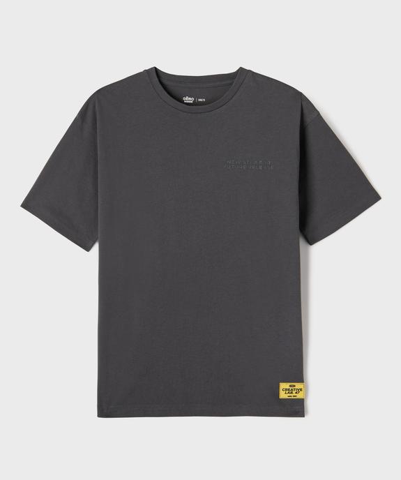 Tee-shirt manches courtes oversize avec inscription poitrine garçon vue1 - GEMO 4G GARCON - GEMO