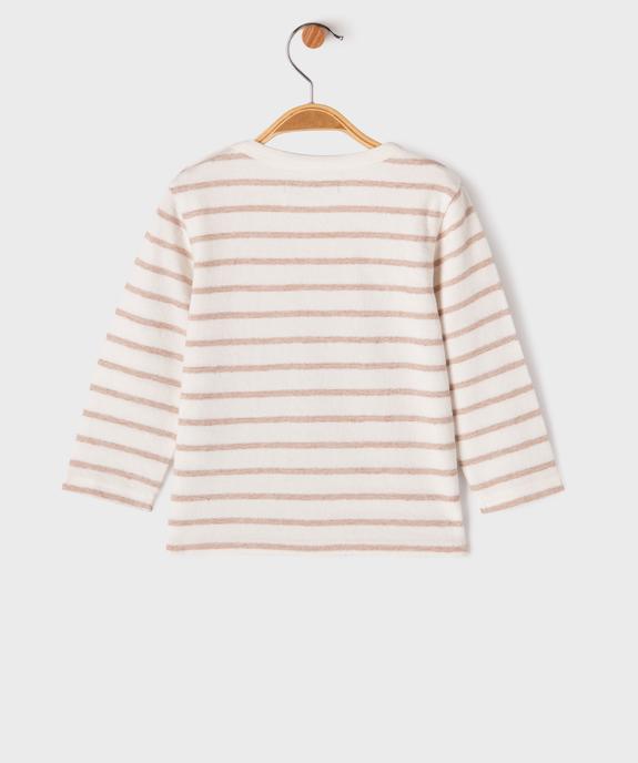 Tee-shirt manches longues à rayures et motif ourson bébé garçon - LuluCastagnette vue3 - LULU CASTAGNETTE GEMO FOR GOOD - GEMO