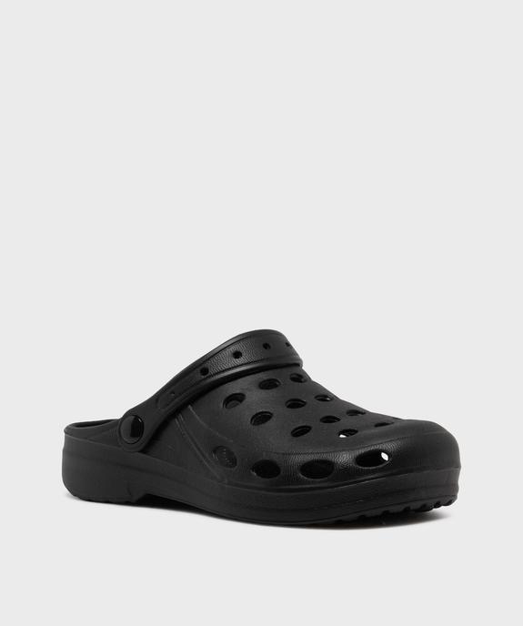 Sabots souples dessus uni perforé femme vue2 - GEMO (PLAGE) - GEMO