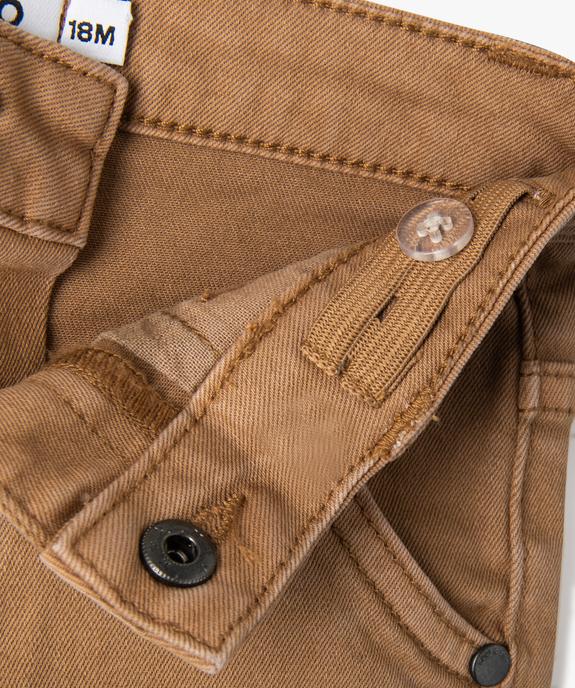 Short slim uni en toile extensible bébé garçon vue3 - GEMO(BEBE DEBT) - GEMO