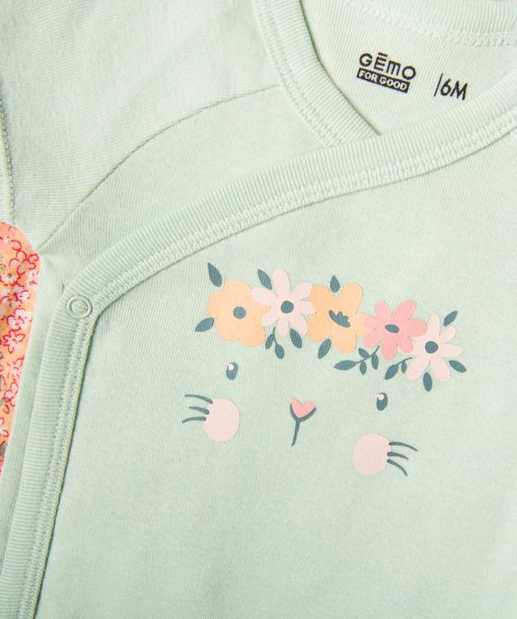 Body à manches courtes fermeture croisée bébé fille (lot de 3) vue2 - GEMO 4G BEBE - GEMO