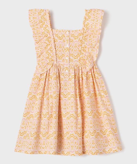 Robe à motifs fleuris avec volants fille - LuluCastagnette vue5 - LULU CASTAGNETTE GEMO FOR GOOD - GEMO