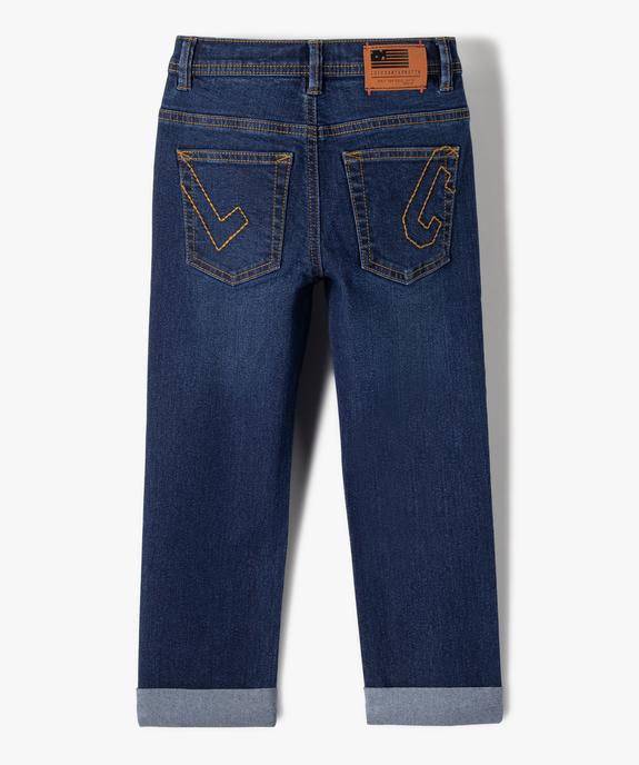Jean Regular avec revers cousus garçon - LuluCastagnette vue4 - LULUCASTAGNETTE - GEMO