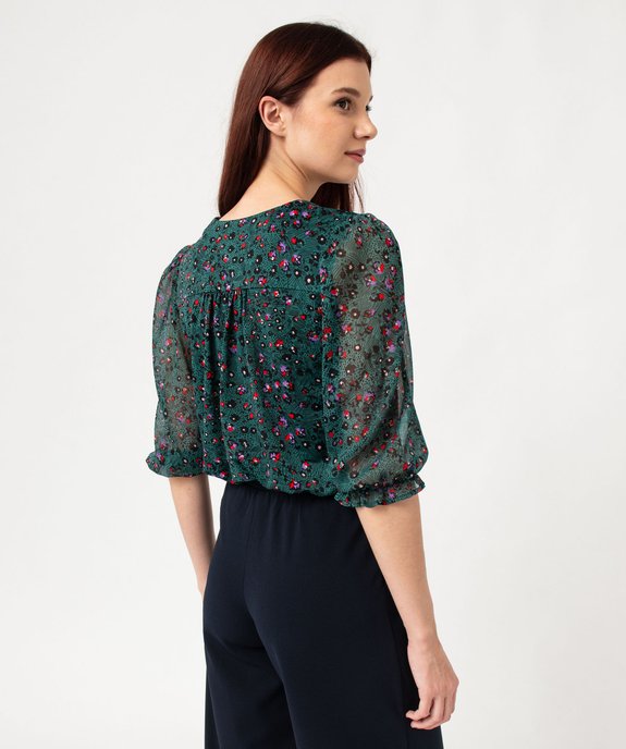 Chemise imprimée à manches 3/4 en voile femme vue3 - GEMO(FEMME PAP) - GEMO