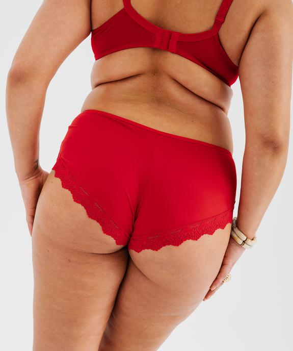 Shorty en microfibre et dentelle femme grande taille (lot de 2) vue2 - GEMO(HOMWR FEM) - GEMO