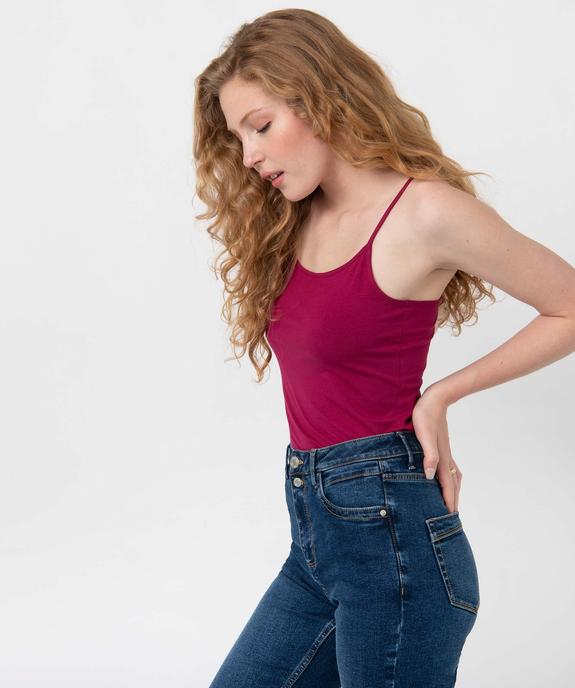 Débardeur uni à fines bretelles femme vue1 - GEMO (MAILLE) - GEMO