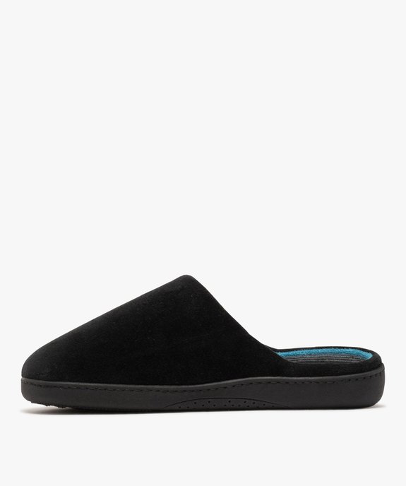 Chaussons mules en velours homme - Isotoner vue3 - ISOTONER - GEMO