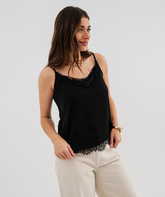 Débardeur en satin et viscose stretch à fines bretelles femme vue1 - GEMO(FEMME PAP) - GEMO