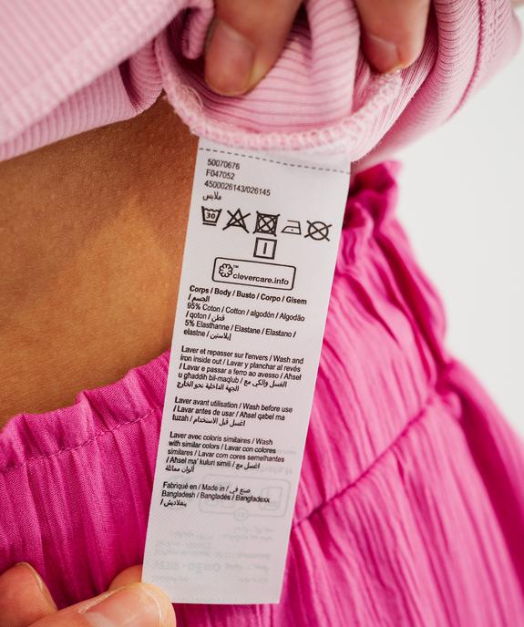 Débardeur en maille côtelée emmanchures américaines femme vue5 - GEMO 4G FEMME - GEMO