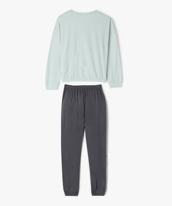 Pyjama 2 pièces en coton fille vue4 - GEMO 4G FILLE - GEMO