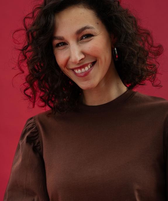 Tee-shirt à manches bouffantes femme vue4 - GEMO(FEMME PAP) - GEMO