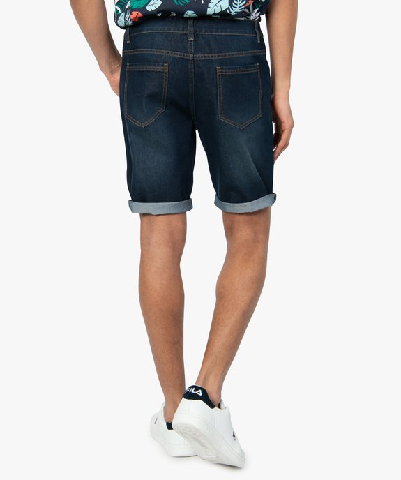 Bermuda homme 5 poches en denim vue3 - GEMO (JEAN) - GEMO