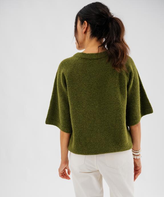 Pull manches courtes ample et douillet femme vue3 - GEMO(FEMME PAP) - GEMO