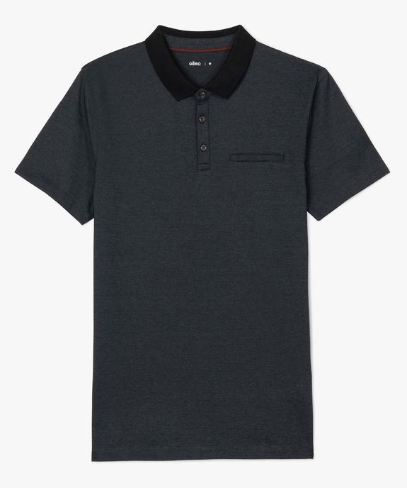 Polo homme à manches courtes à fines rayures vue4 - GEMO (HOMME) - GEMO