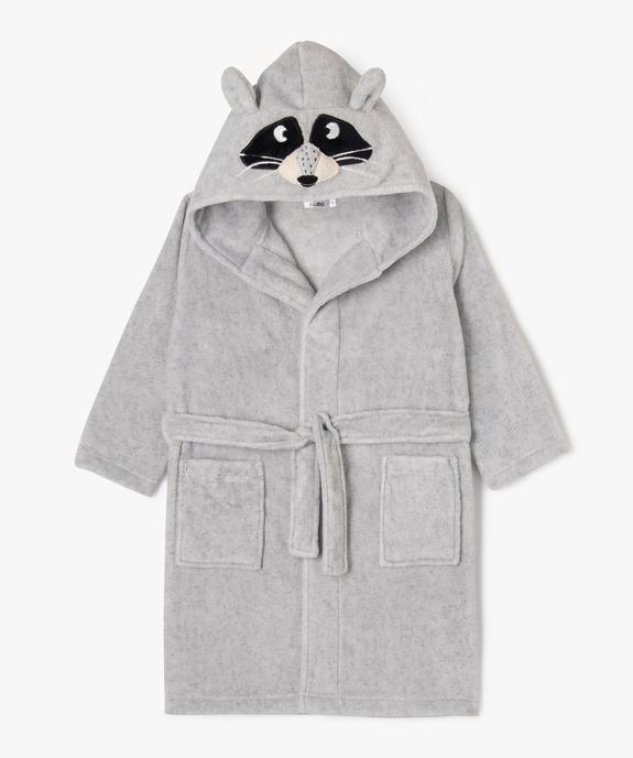 Robe de chambre en velours avec capuche raton laveur garçon vue1 - GEMO (ENFANT) - GEMO
