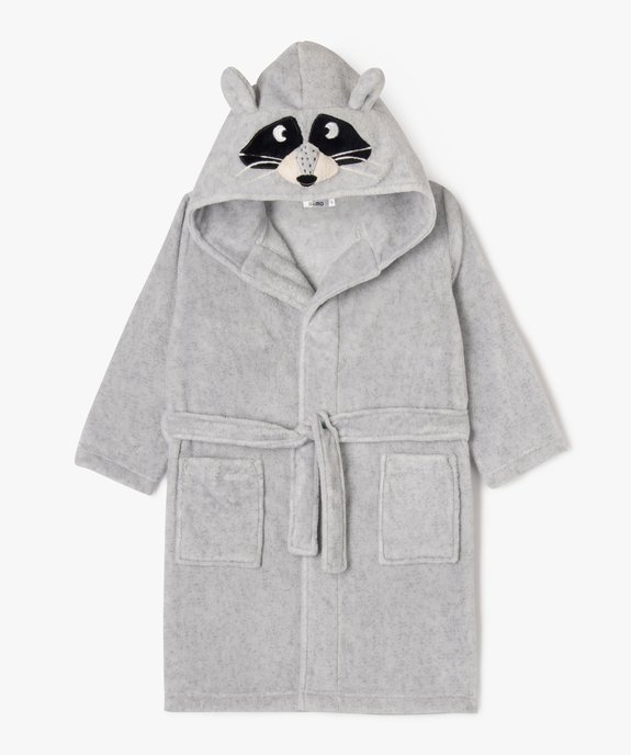 Robe de chambre en velours avec capuche raton laveur garçon vue1 - GEMO (ENFANT) - GEMO